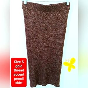 EUC Maroon Sparkly Knit Pencil Skirt